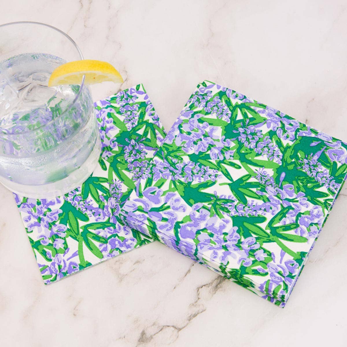 Blue Bonnet Cocktail Napkins-  5"