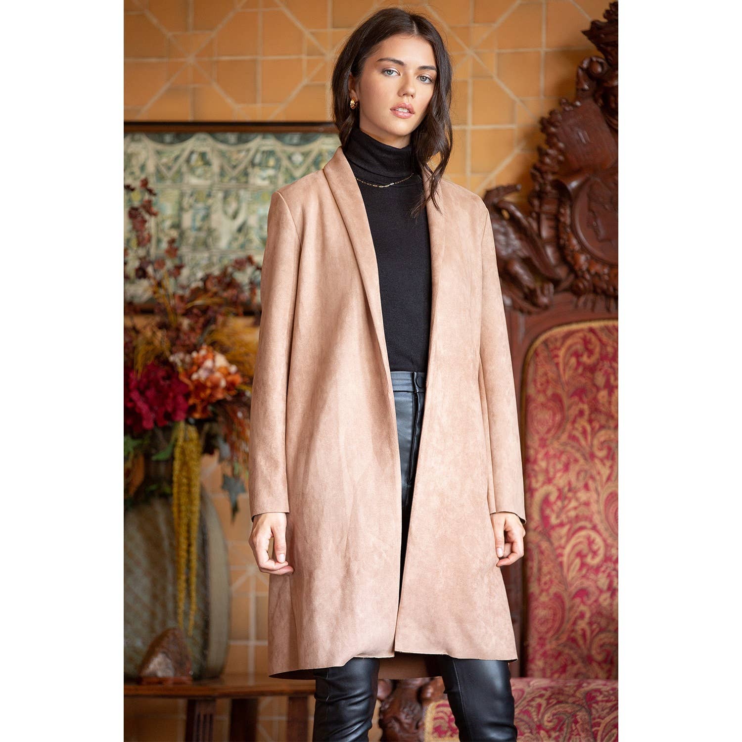 So Chic~ Suede Long Cardigan