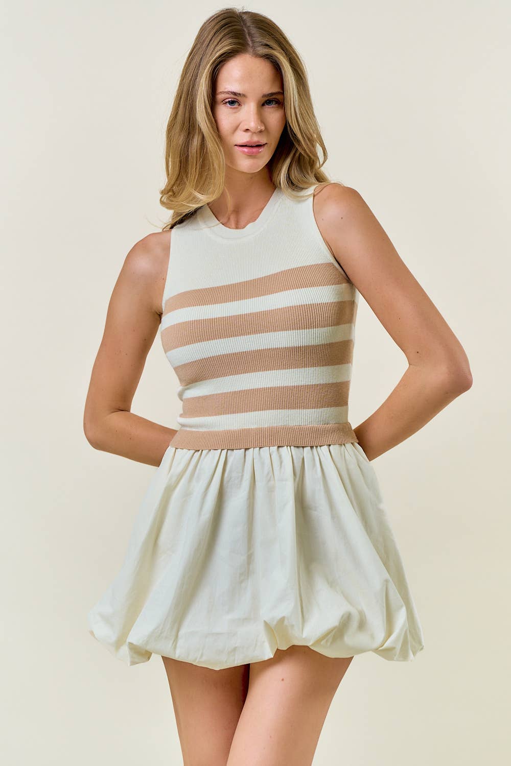 Go Getter ~ Navy Striped Tank Bubble Dress