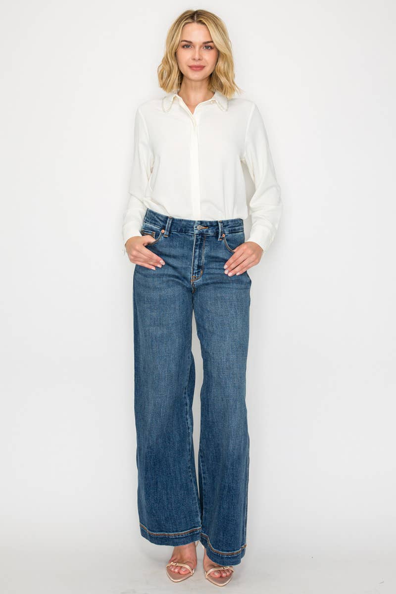 Just So Right ~ Trouser Hem Palazzo Jean