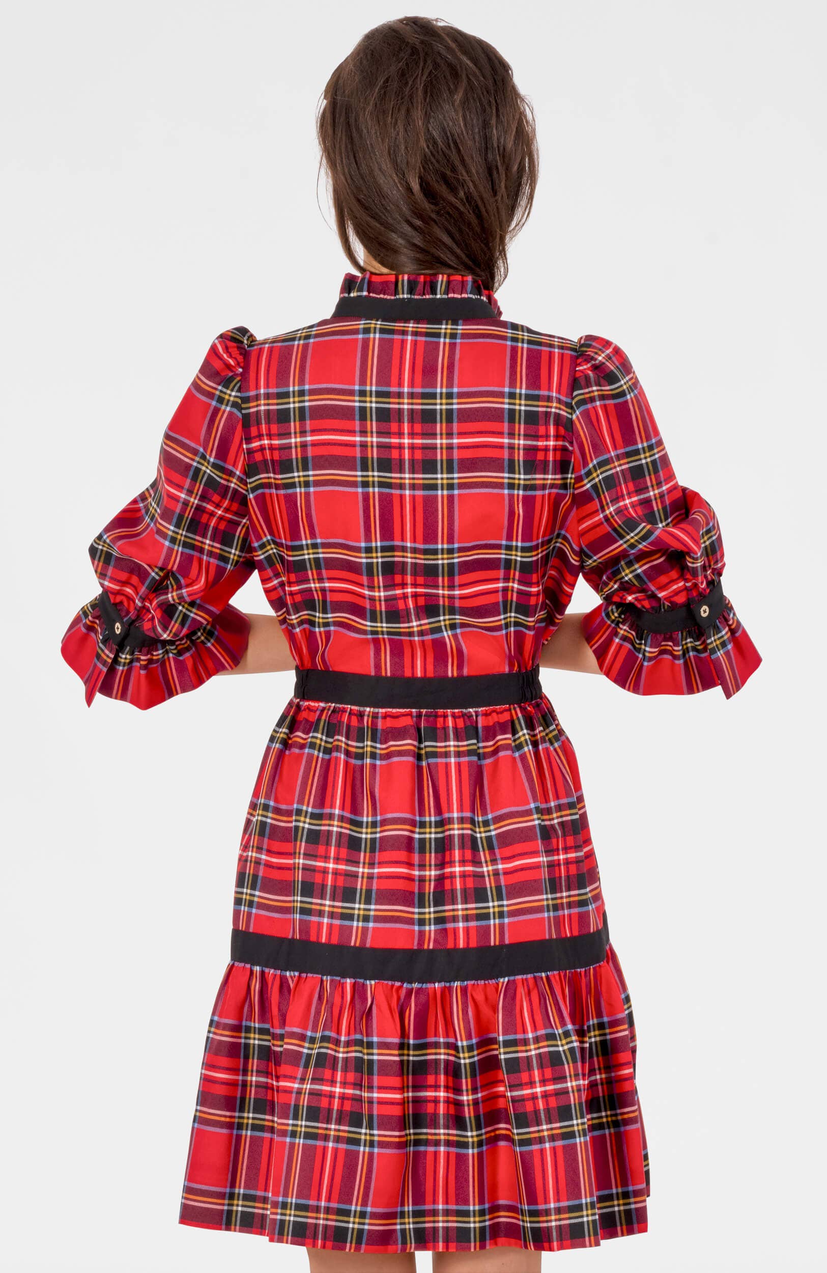 Toast of The Town -Teardrop Tartan Plaid  Dress
