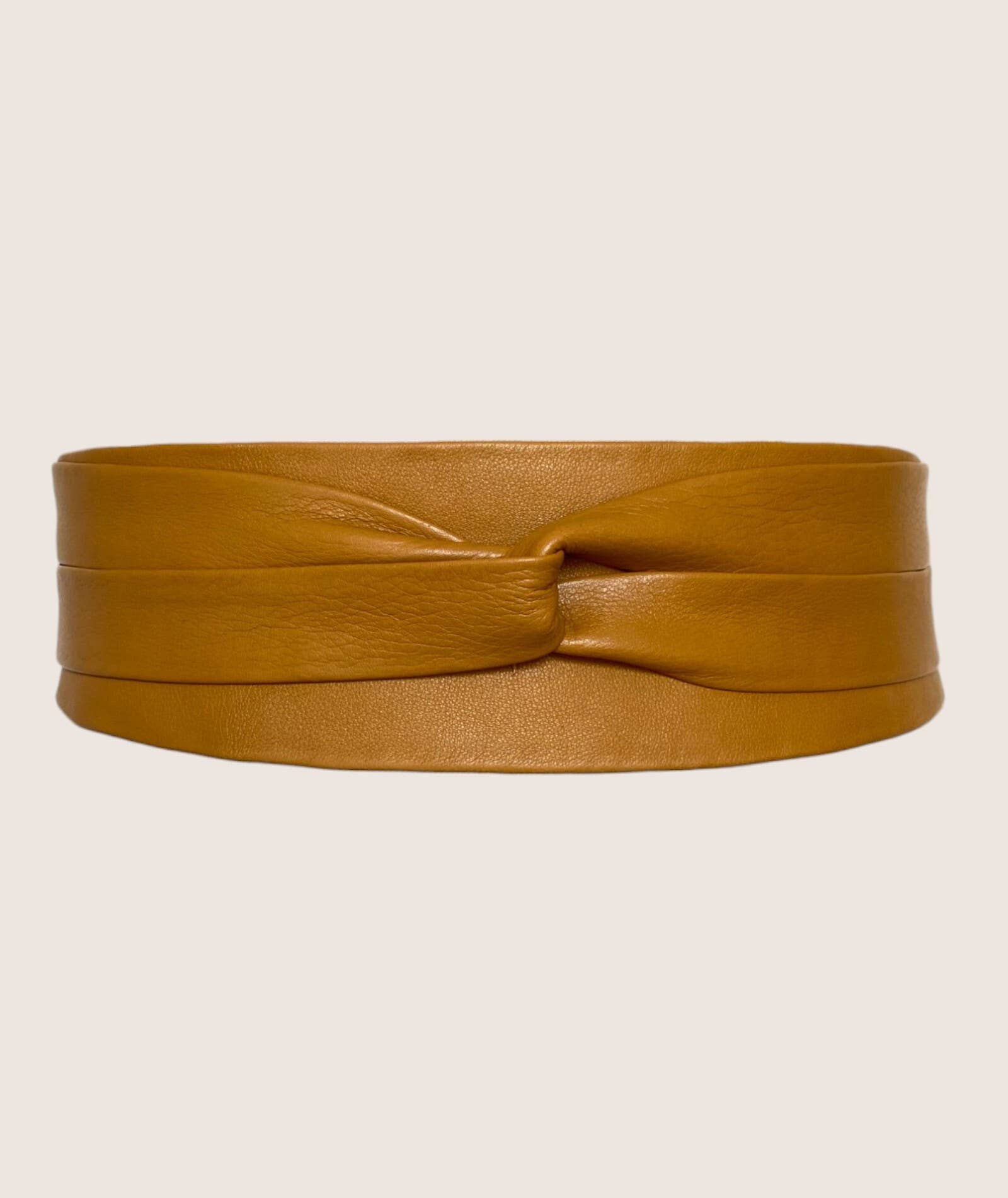 Leather Wrap Belt - Caramel - OS