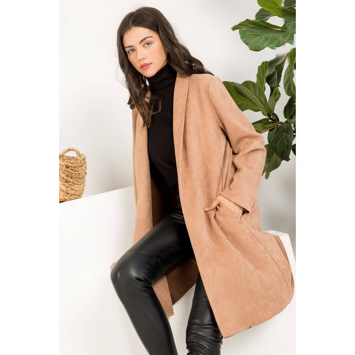 So Chic~ Suede Long Cardigan
