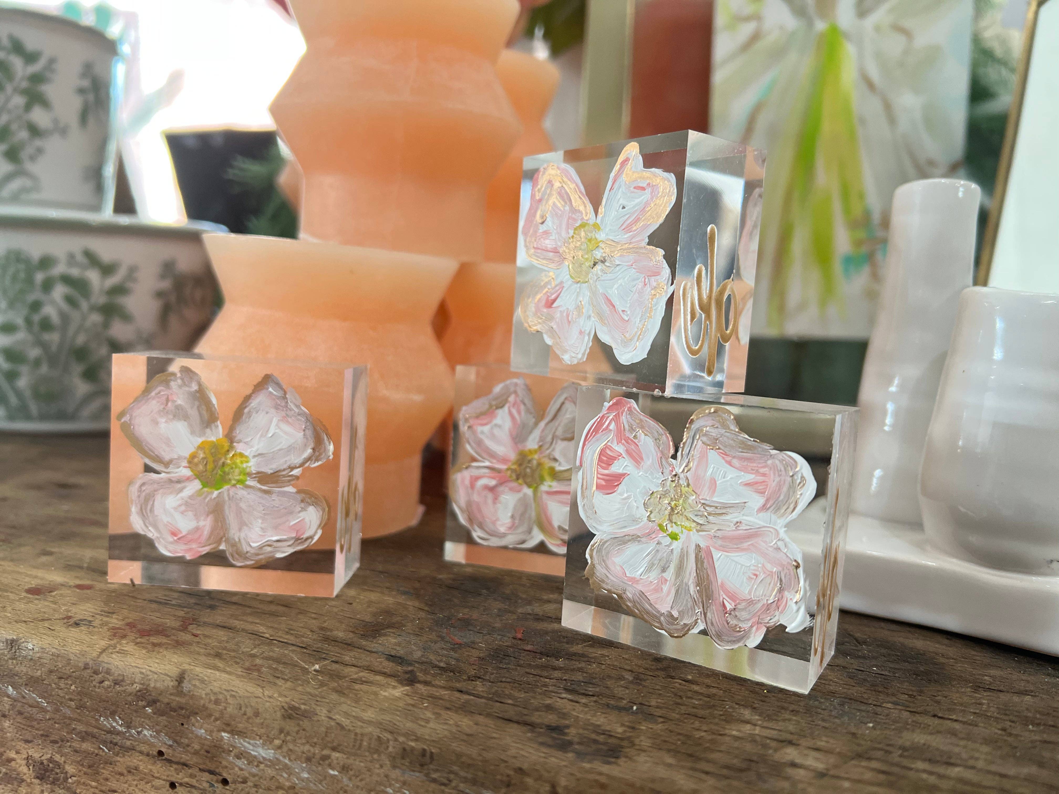 Dogwood on Lucite Block