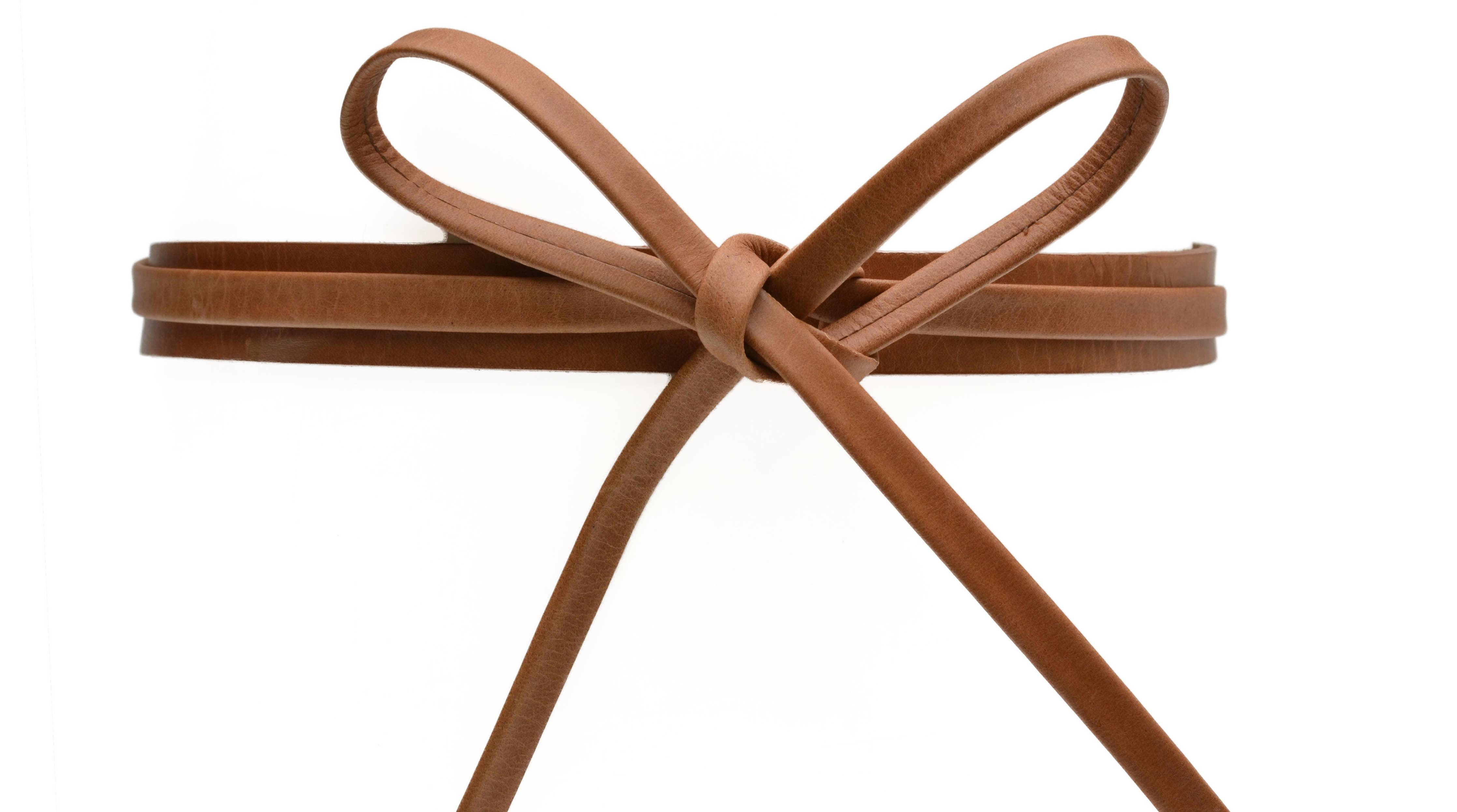 Skinny Wrap Belt - Cognac