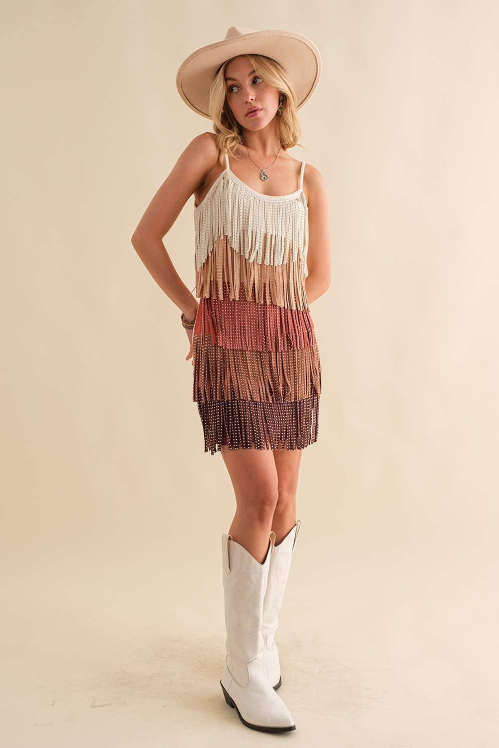 My First Rodeo Suede Fringe Dress