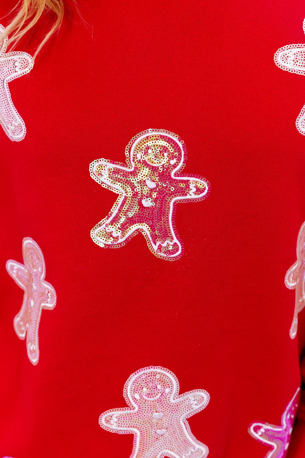 Spicy & Sparkly Gingerbread Man Sequin Sweatshirt