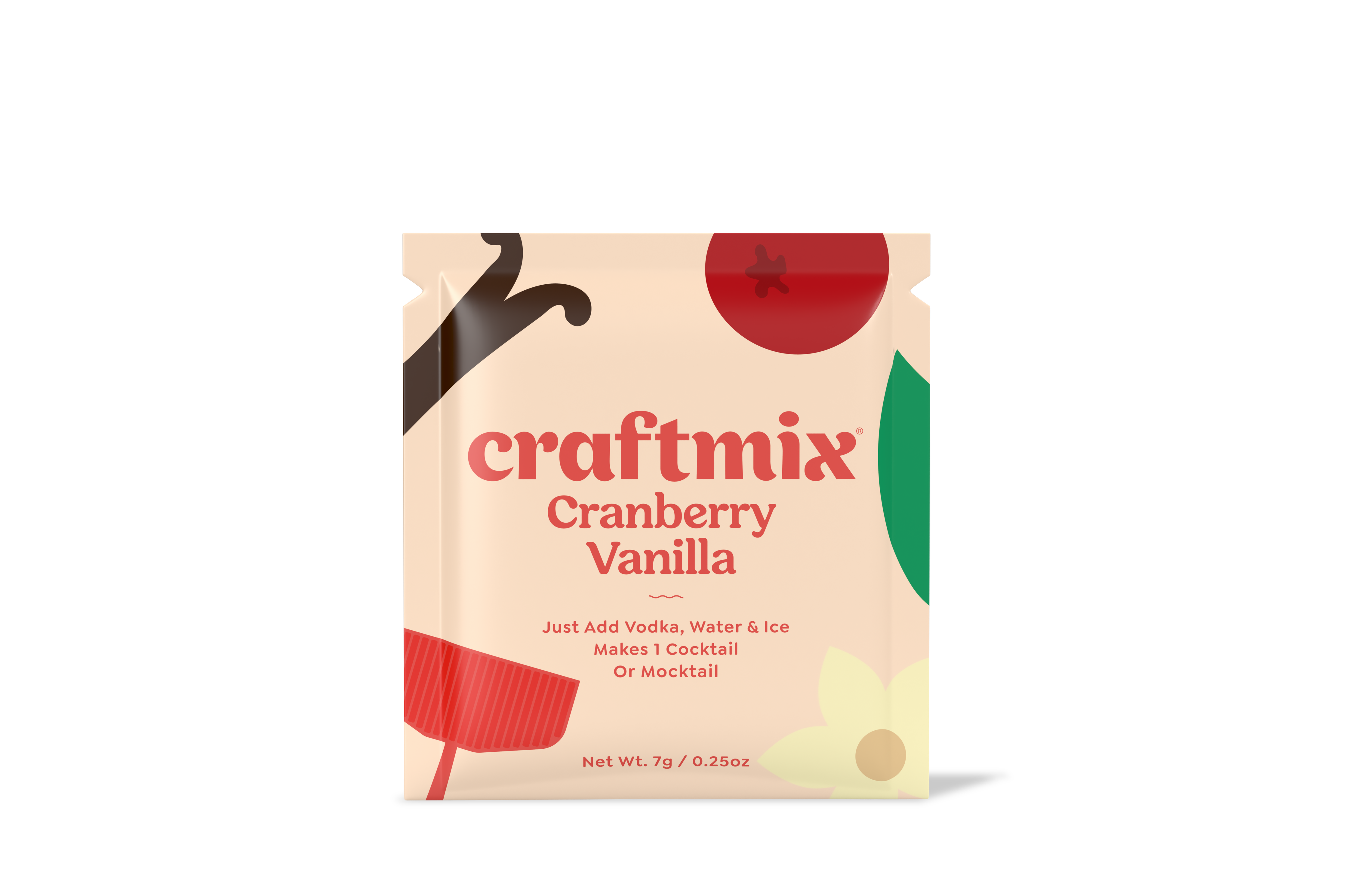Cranberry Vanilla Cocktail / Mocktail Mixer - Individual Pack