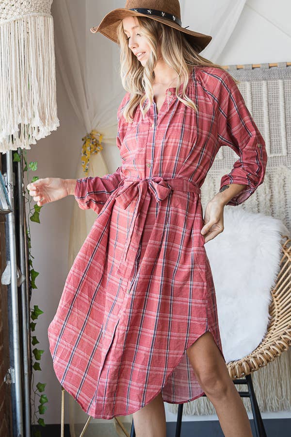 The Perfect Plaid Shirt Dress