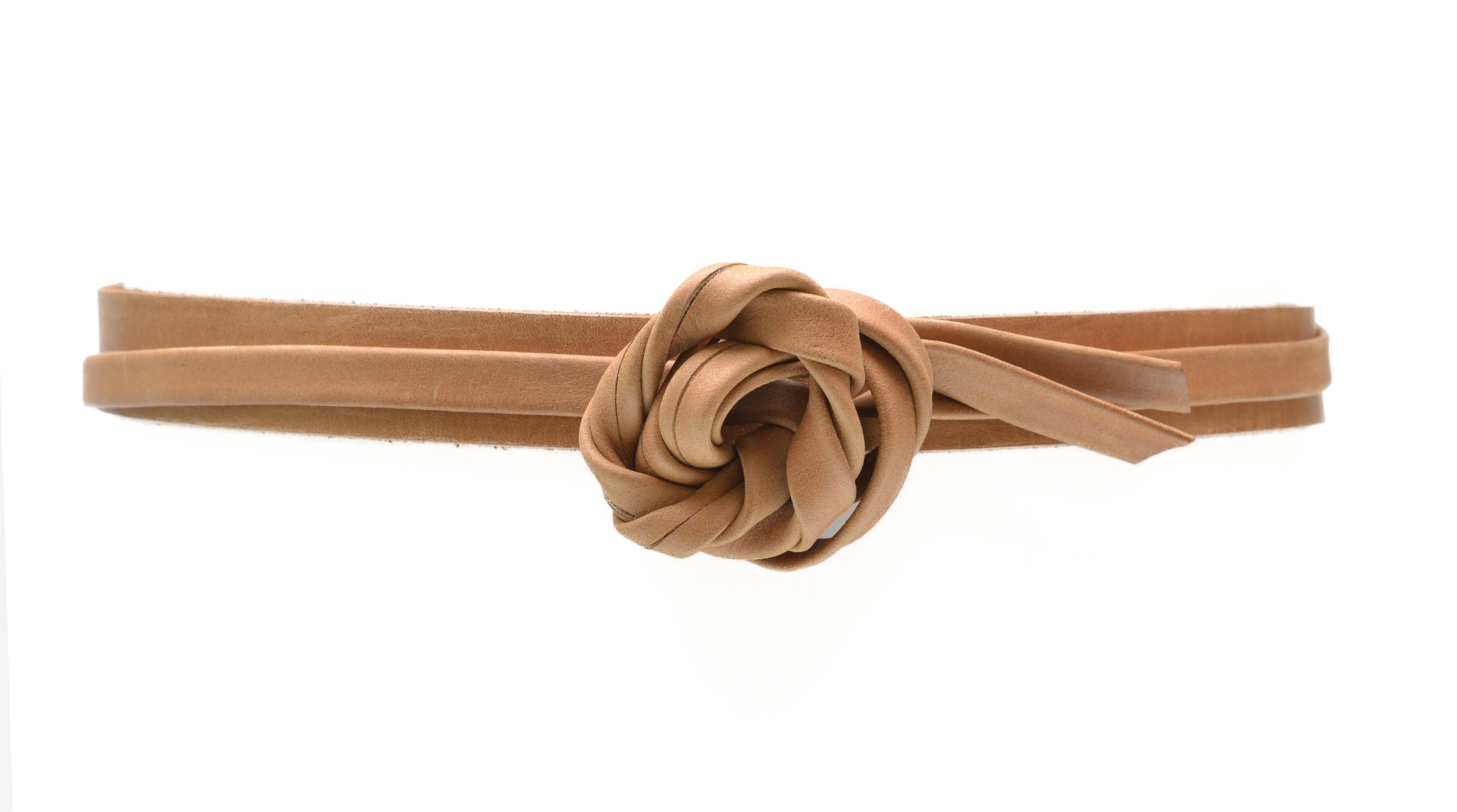 Skinny Wrap Belt - Cognac