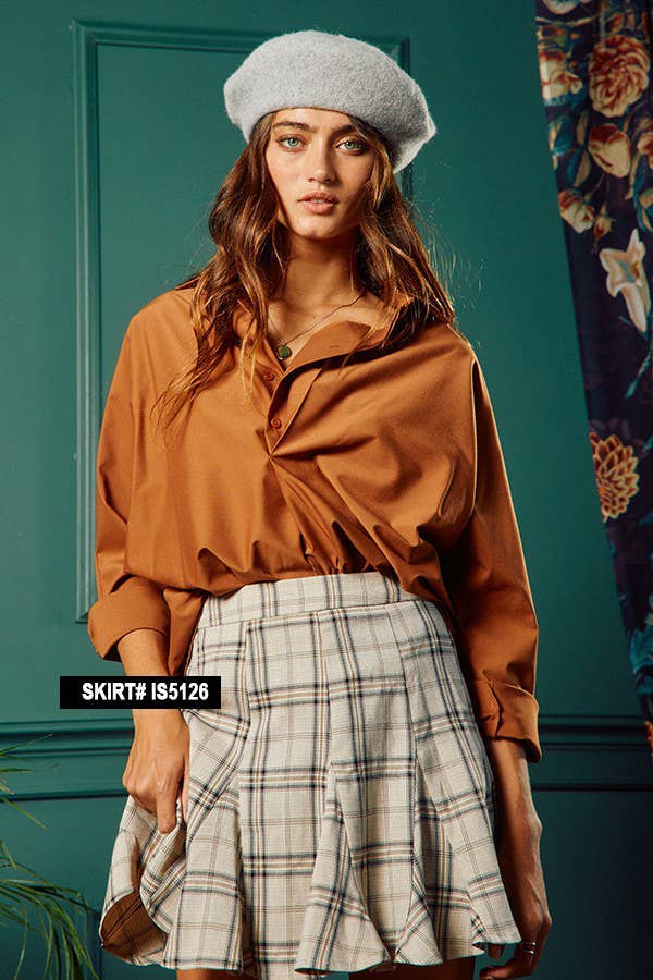Caramel Button-up Blouse