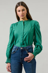 Garland Long Sleeve Ruffle Top