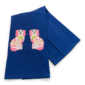 Towel - Pink Staffordshire Dogs Pair