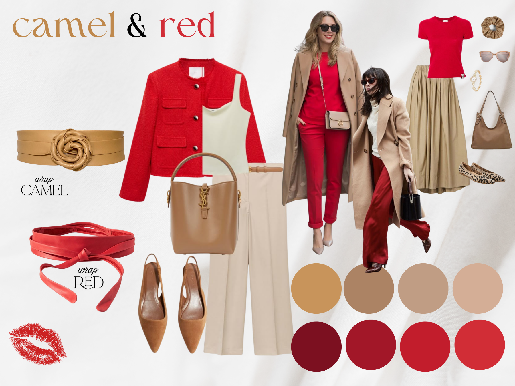 Leather Wrap Belt - Caramel - OS