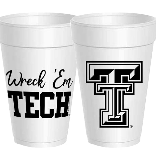 Texas Tech - Wreck 'Em Tech Styrofoam Cups
