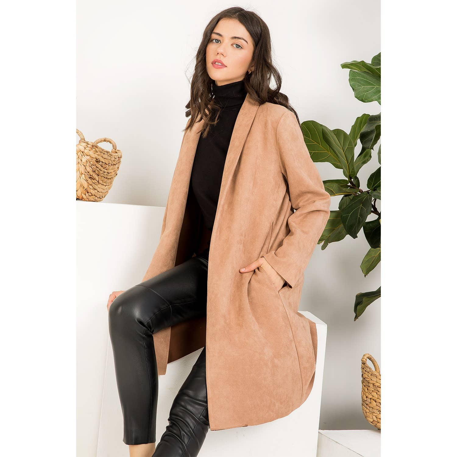 So Chic~ Suede Long Cardigan