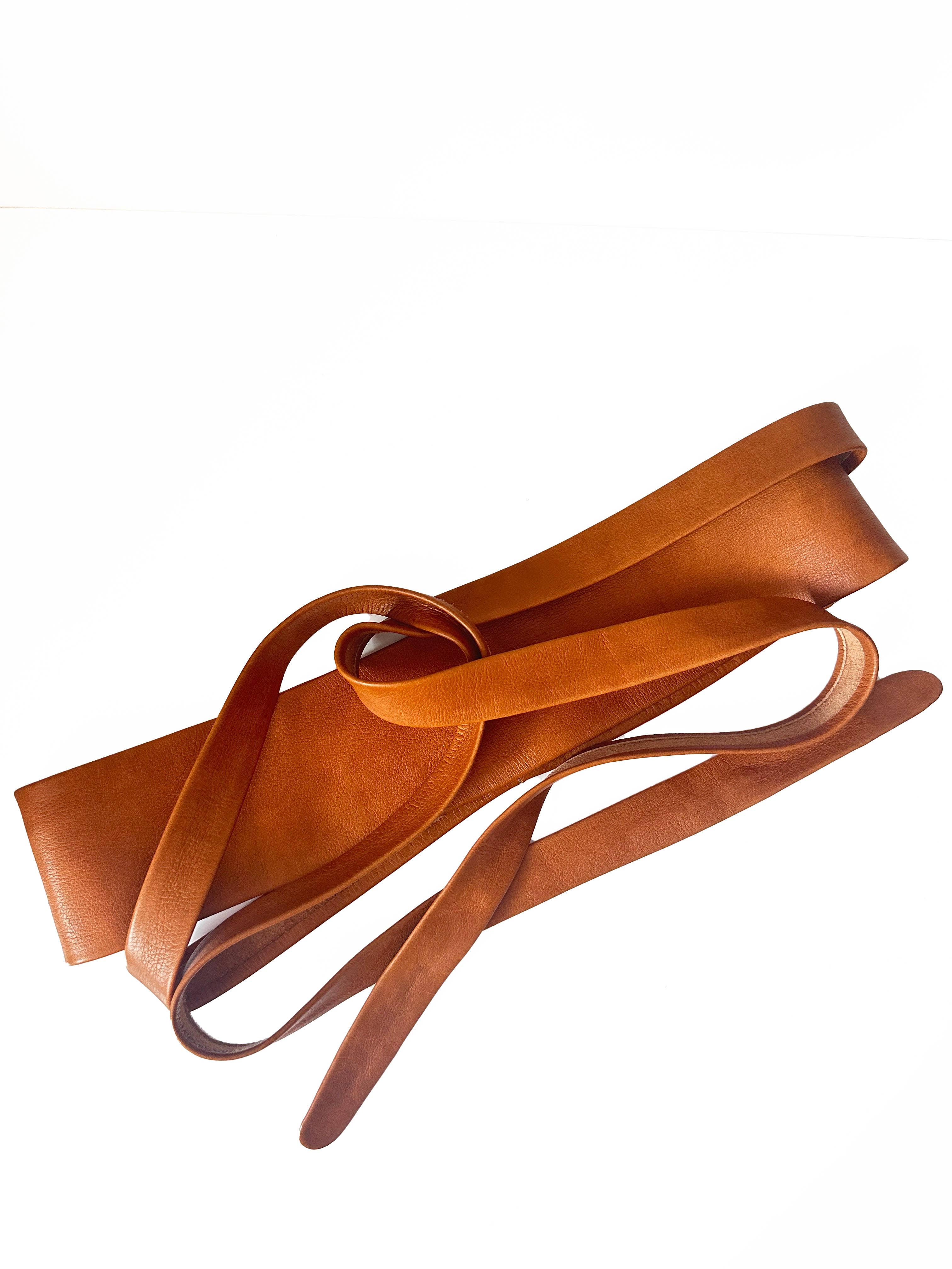 Leather Wrap Belt - Toffee - OS