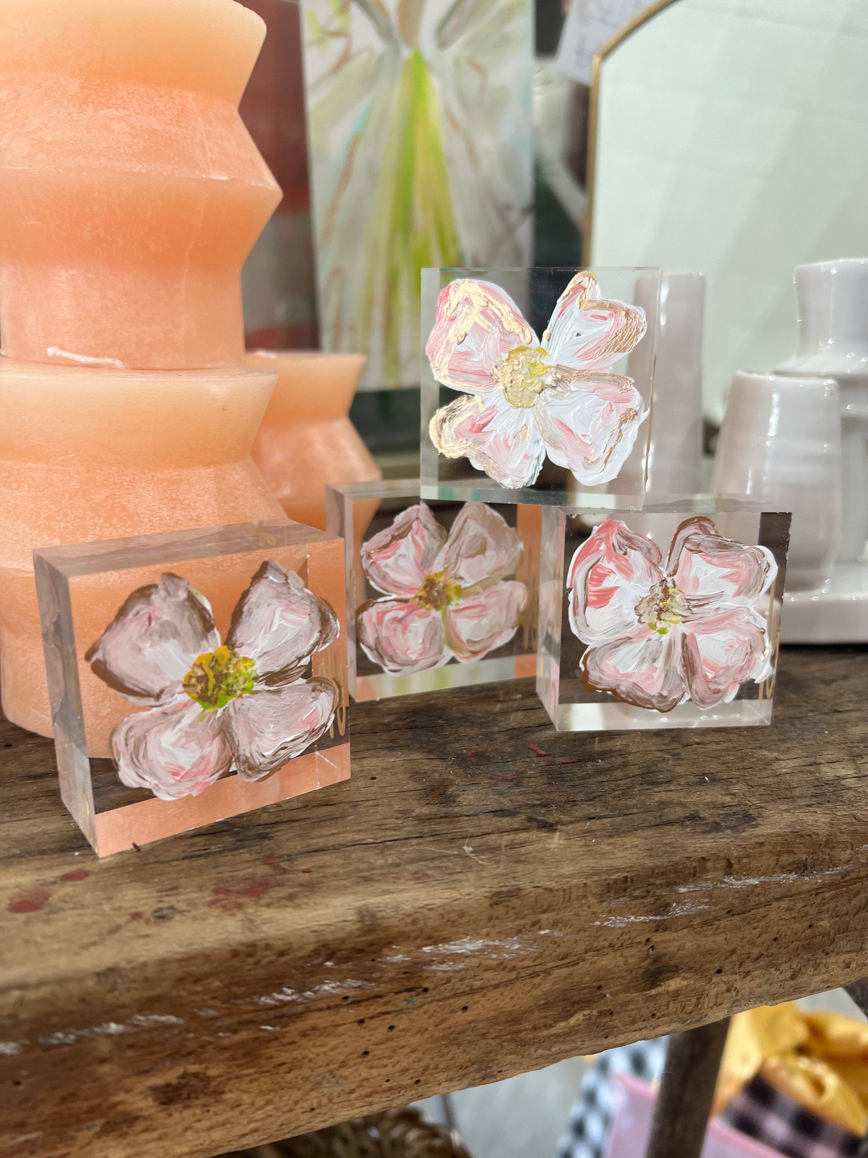 Dogwood on Lucite Block