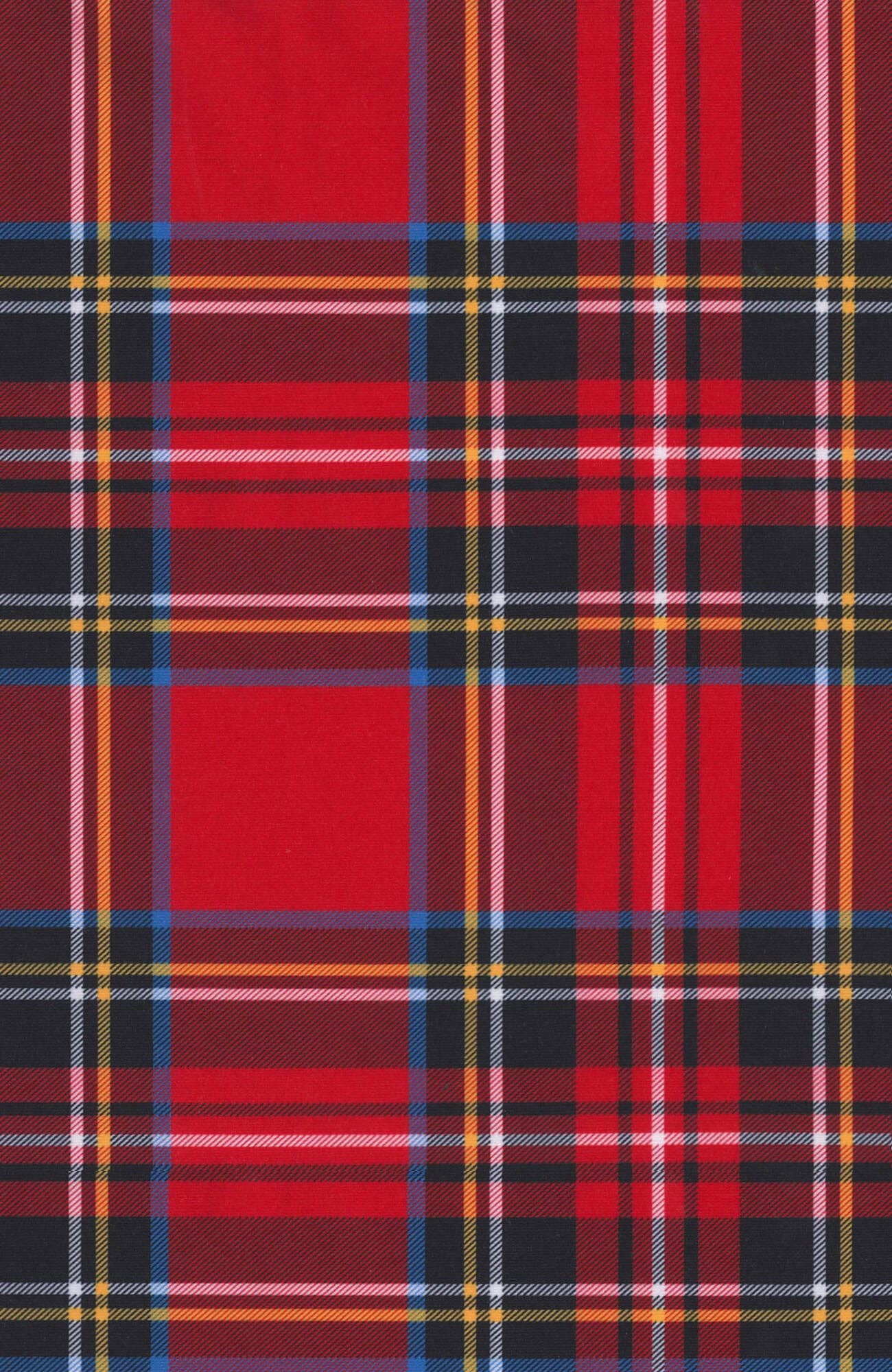 Close-up of a red tartan fabric pattern