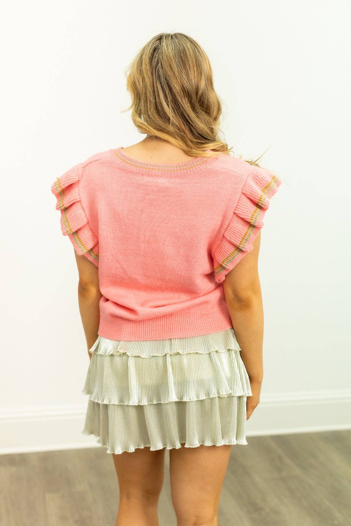 Glitter Tree Patches Sweater Vest