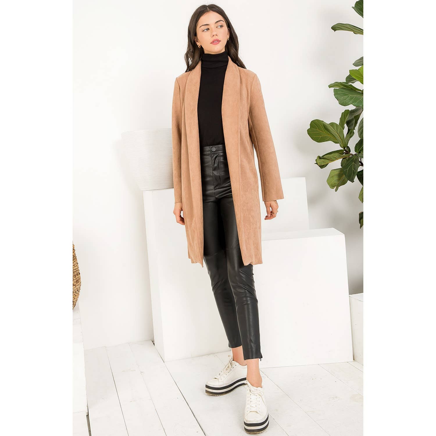 So Chic~ Suede Long Cardigan