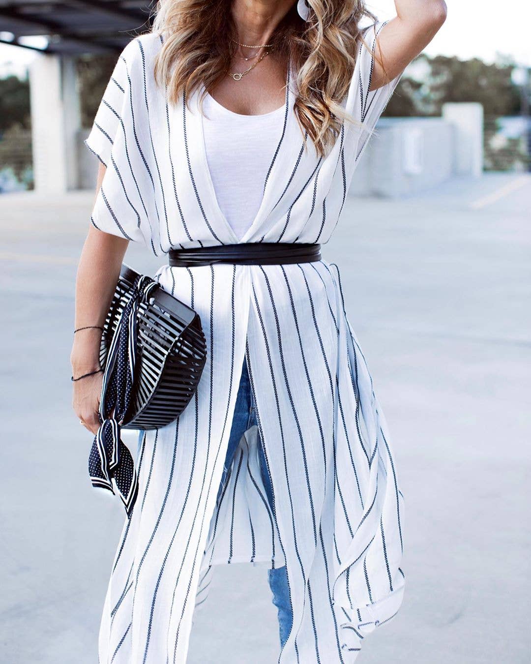 Skinny Wrap Belt - Cognac