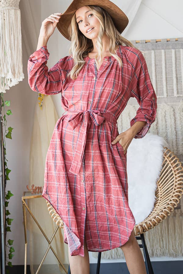 The Perfect Plaid Shirt Dress