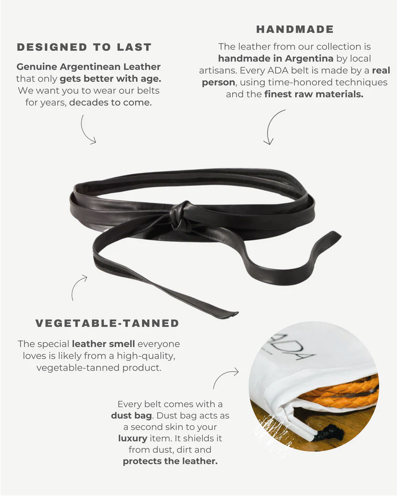 Midi Wrap Belt - Black