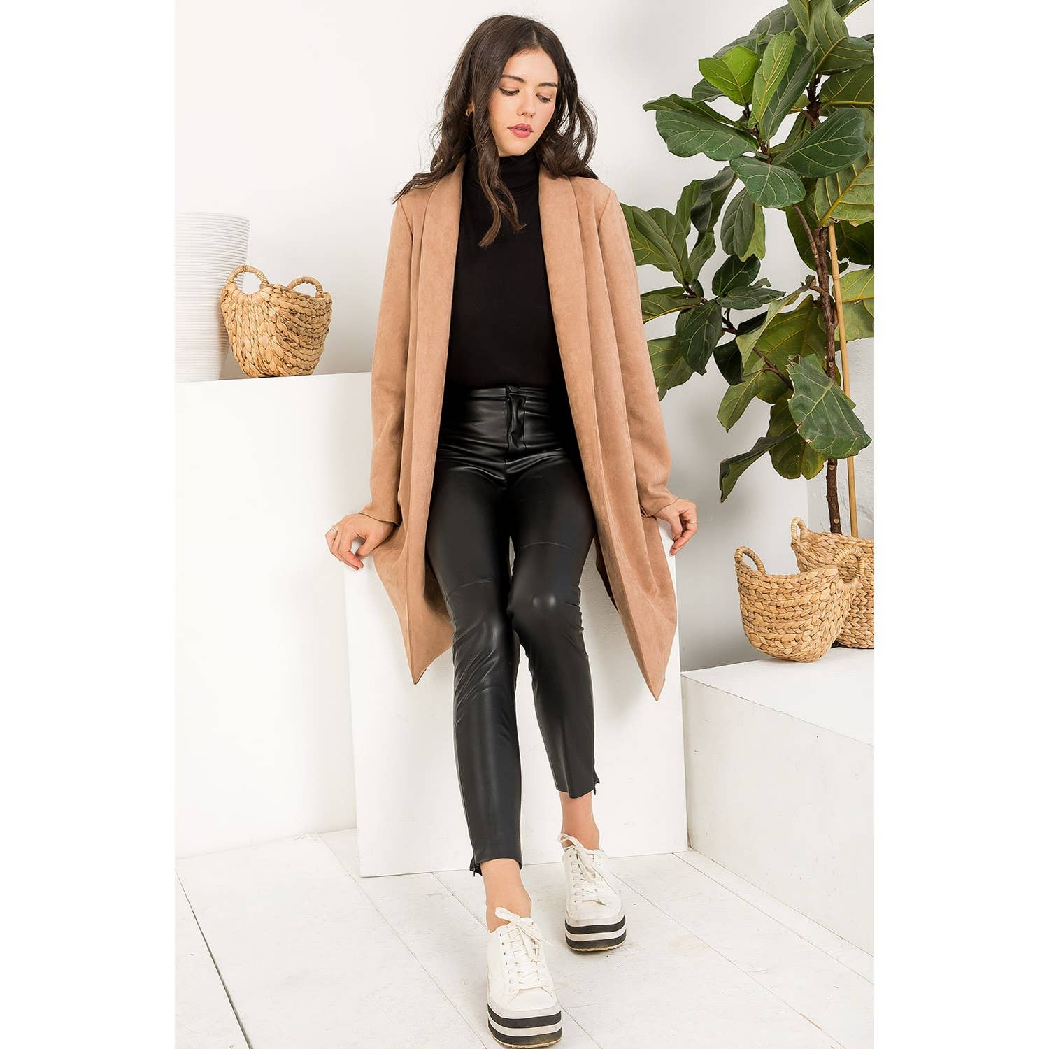 So Chic~ Suede Long Cardigan