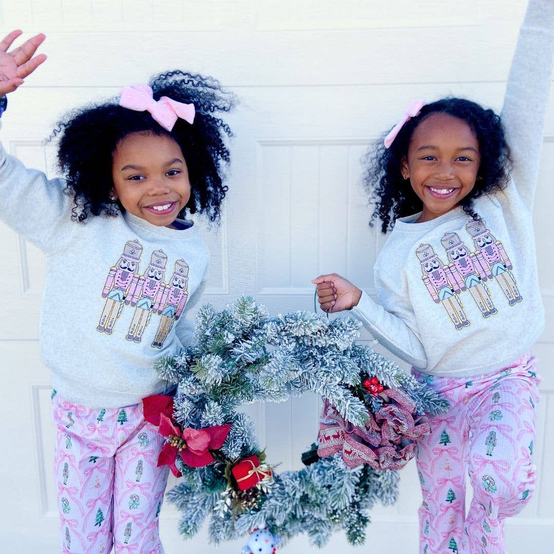 Pastel Nutcracker Patch Christmas Sweatshirt - KIDS