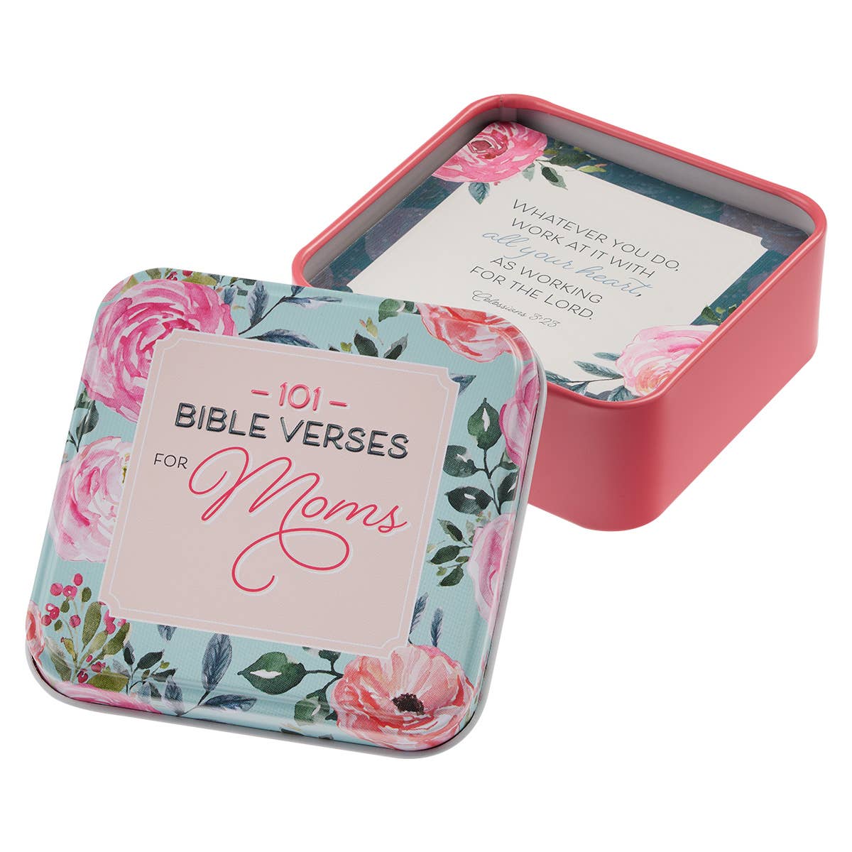 101 Bible Verses For Moms- Scripture Cards in tin
