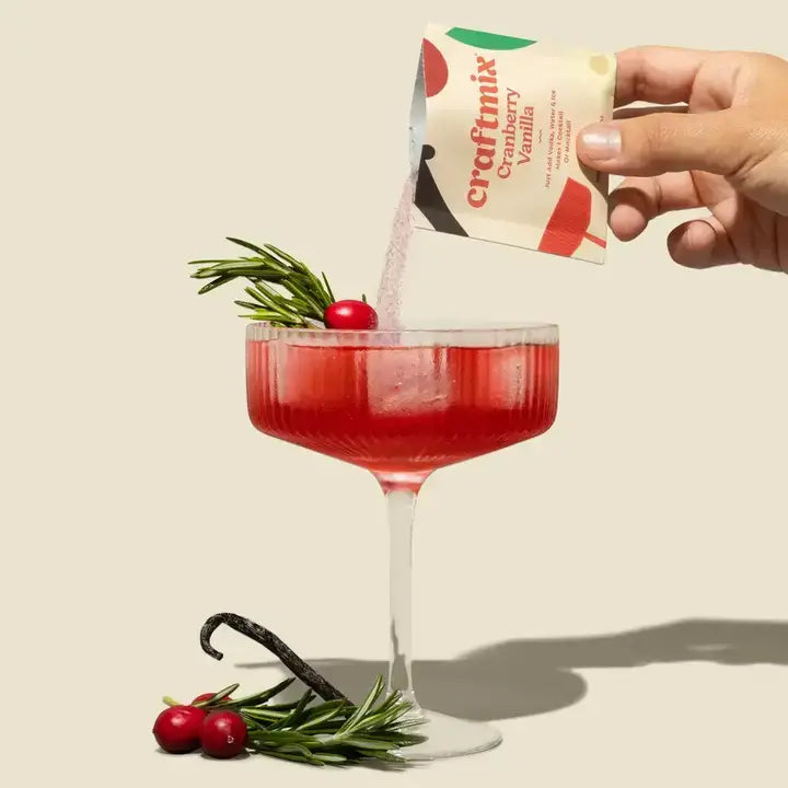Cranberry Vanilla Cocktail / Mocktail Mixer - Individual Pack