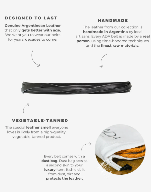 Skinny Wrap Belt - Cognac