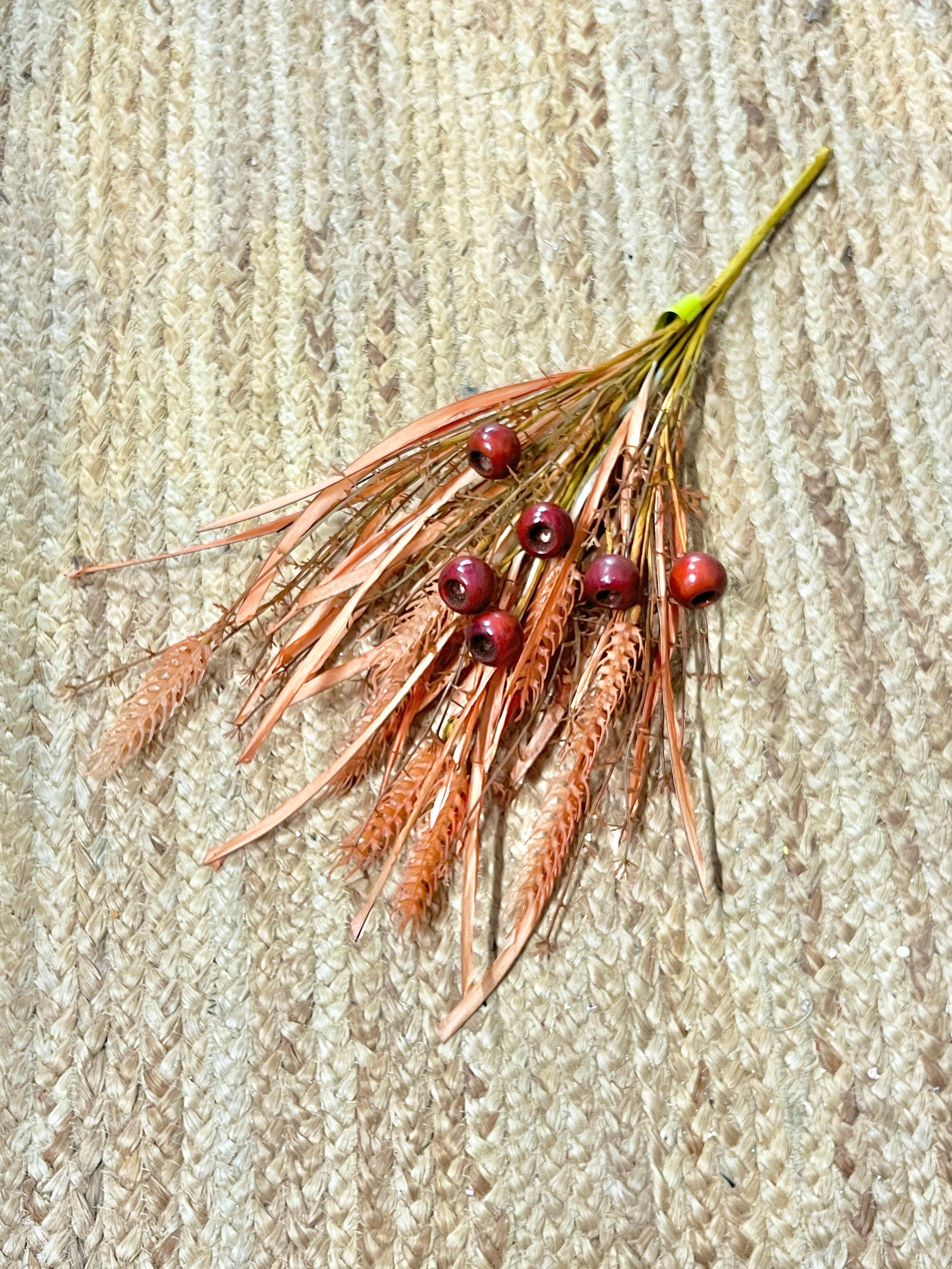 Red Orange Crab Berry Wheat Filler Bush - 21 inches