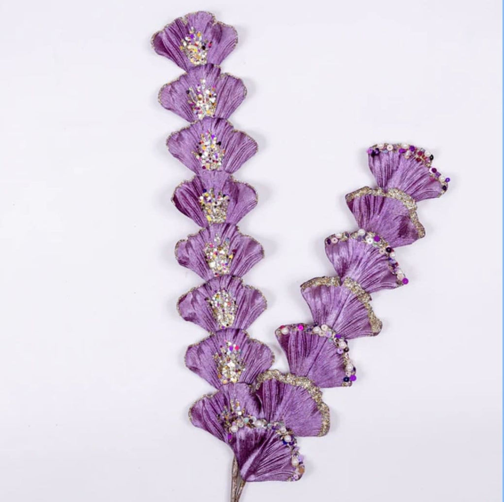 Lavender Victorian Fan - 26 inch, Lavender Christmas Tree Decorations, Lavender Tree Topper Spray