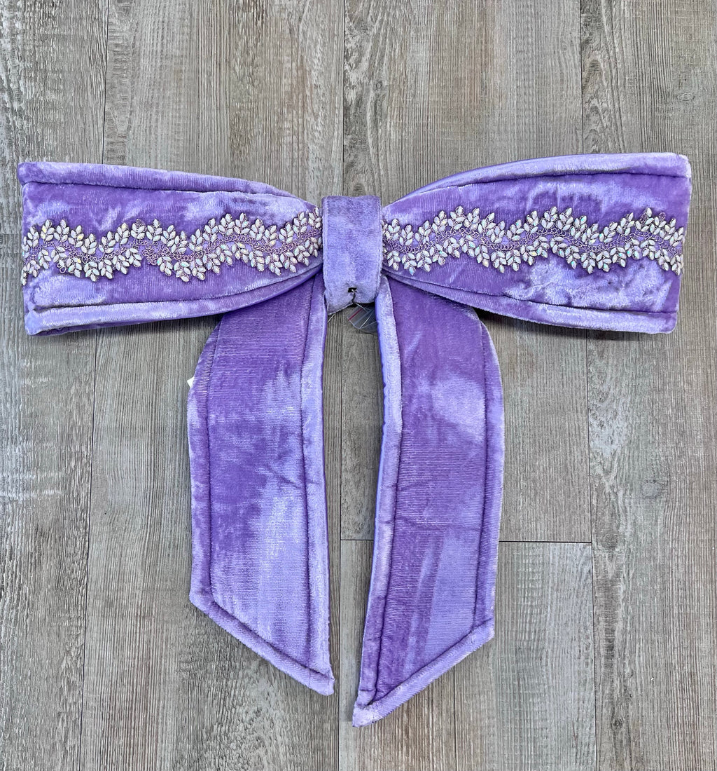 Purple Velvet Oversized Christmas Bow, Outdoor Christmas Bow, Commercial Christmas Bow, Weather Resistant, Purple Velvet Bow