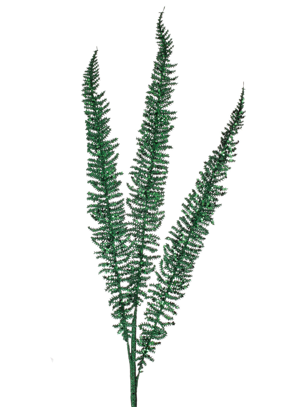 Green Glitter Fern Spray ~ 35 Inch