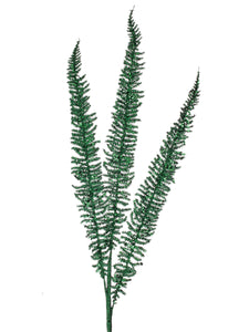 Green Glitter Fern Spray ~ 35 Inch