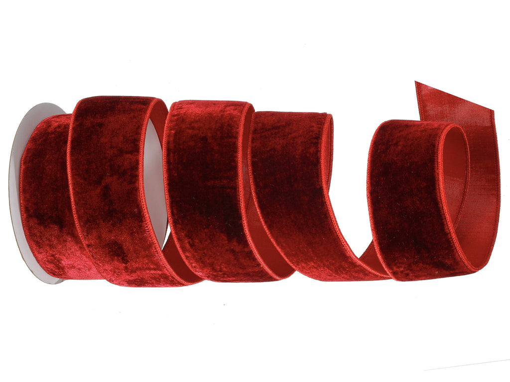 2.5 Inch Sheldon Velvet Metallic Back Ribbon ~ 10 Yard