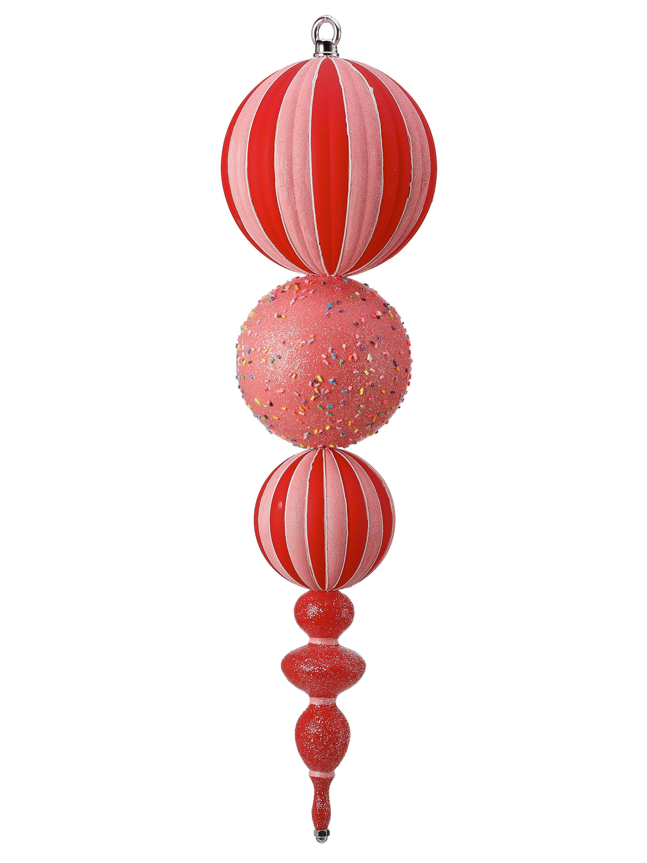 Hanging Swirl Candy Finial ~ 22 inch