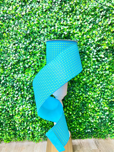 Turquoise Polka Pop Ribbon ~ 4 Inch x 10 Yards ~ Farrisilk