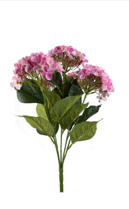 Pink Hydrangea Bush - 23 in - 5 Flowers