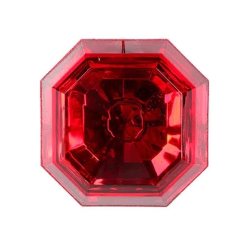 Red Acrylic Gem - Square Cut Jewel Ornament ~ 6”