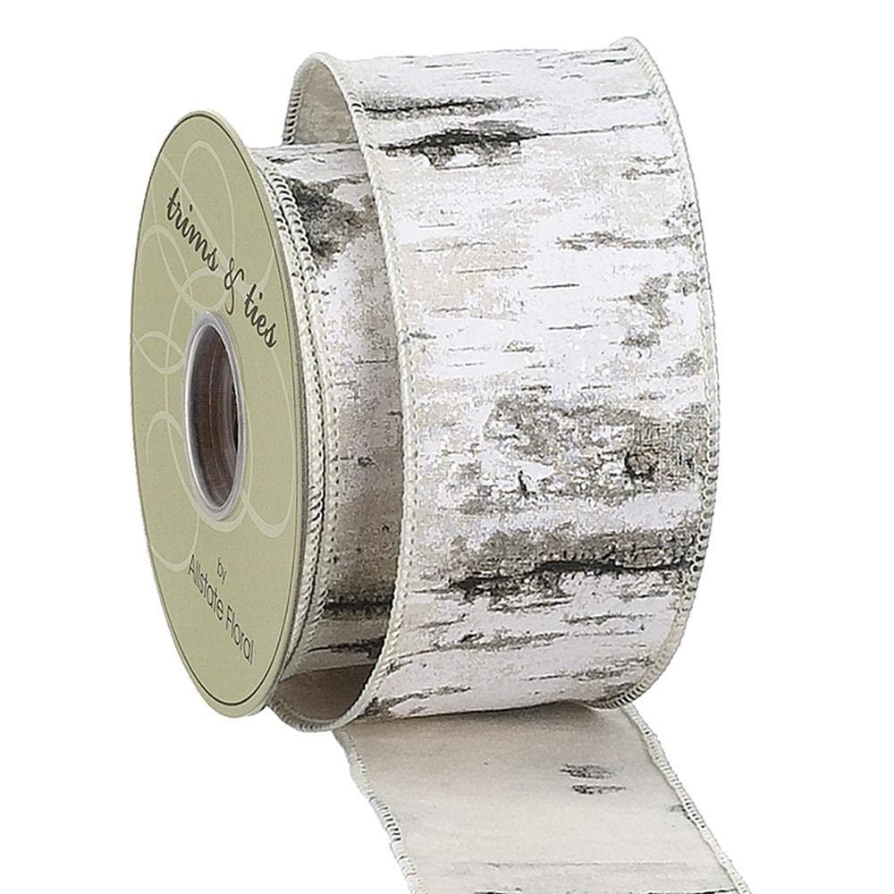 2.5 inch - Glitter Faux Birch Ribbon