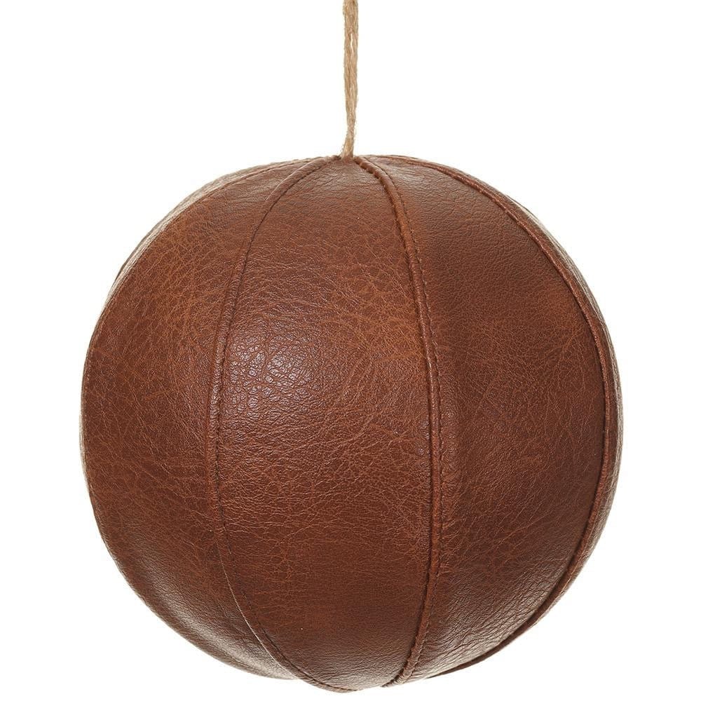 4.75 in Faux Leather Ball Ornament