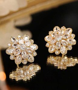 1 inch CZ Flower Stud Earring Embellishment