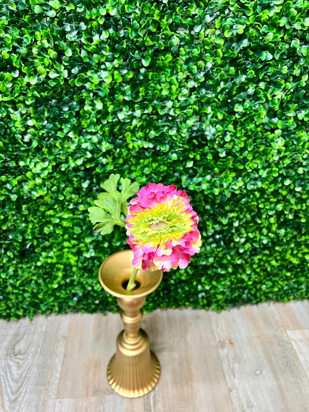 Pink and Green Ranunculus Spray - 17.5 inches