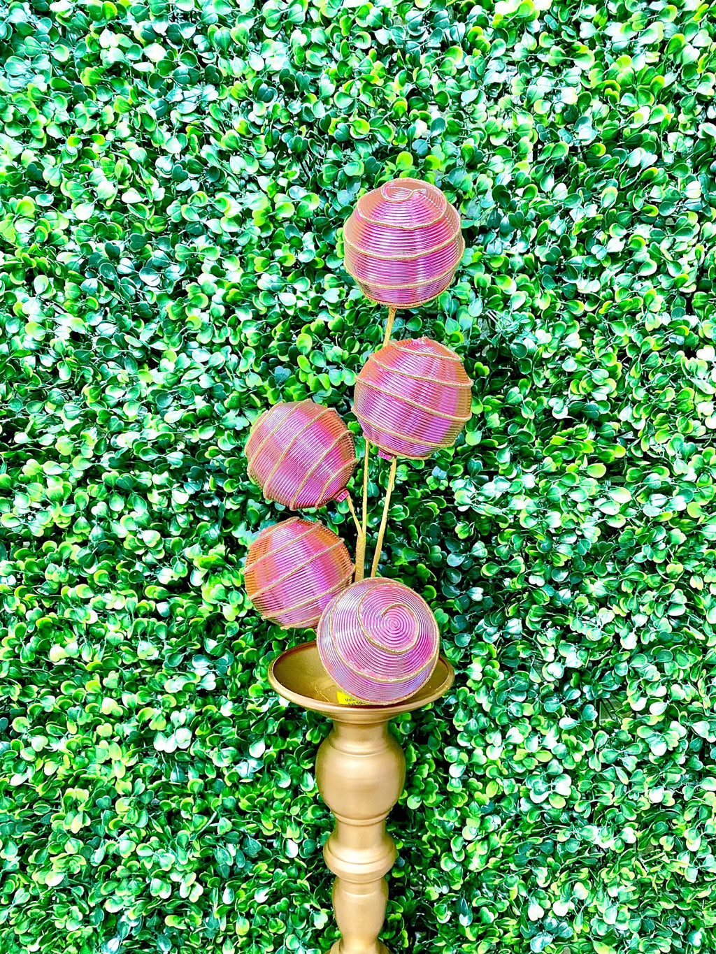 Light Pink Metallic Ball Spray -21 inch