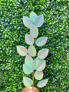 Green Iridescent Leaf Spray - 27.6 Inch