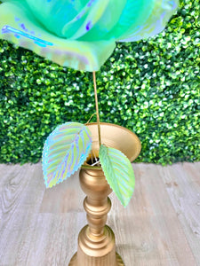 Green Iridescent Rose Spray - 19.7 Inches